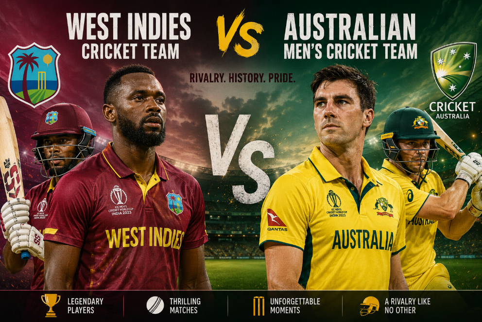 australian men’s cricket team vs west indies cricket team stats