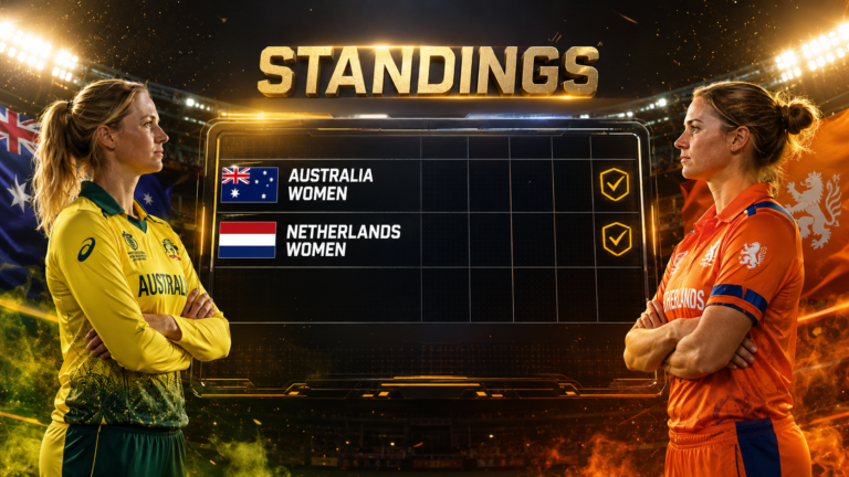 Read more about the article Australia women’s national cricket team vs Netherlands women’s national cricket team Standings