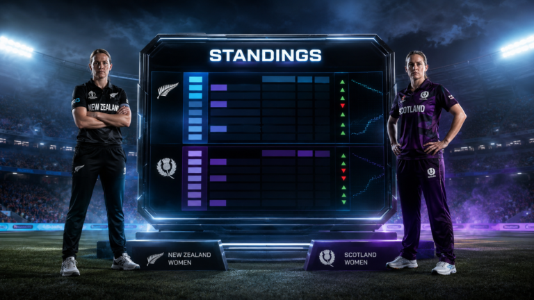 Read more about the article New Zealand women’s national cricket team vs Scotland women’s national cricket team Standings