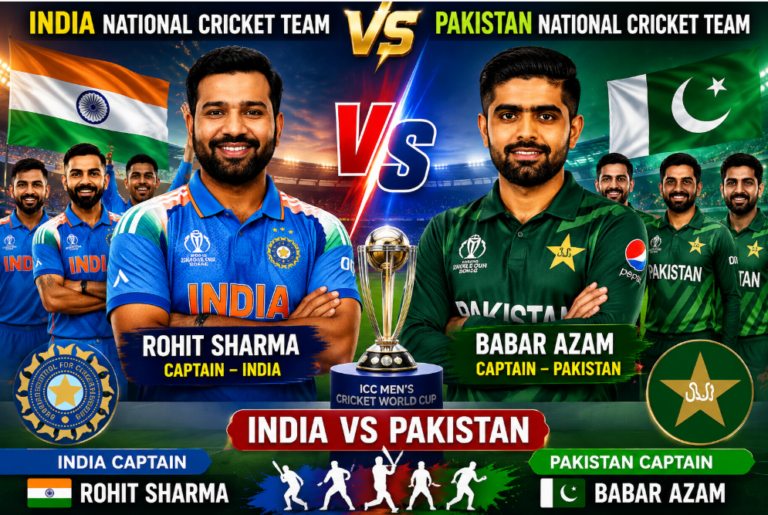 india national cricket team vs pakistan national cricket team match scorecard