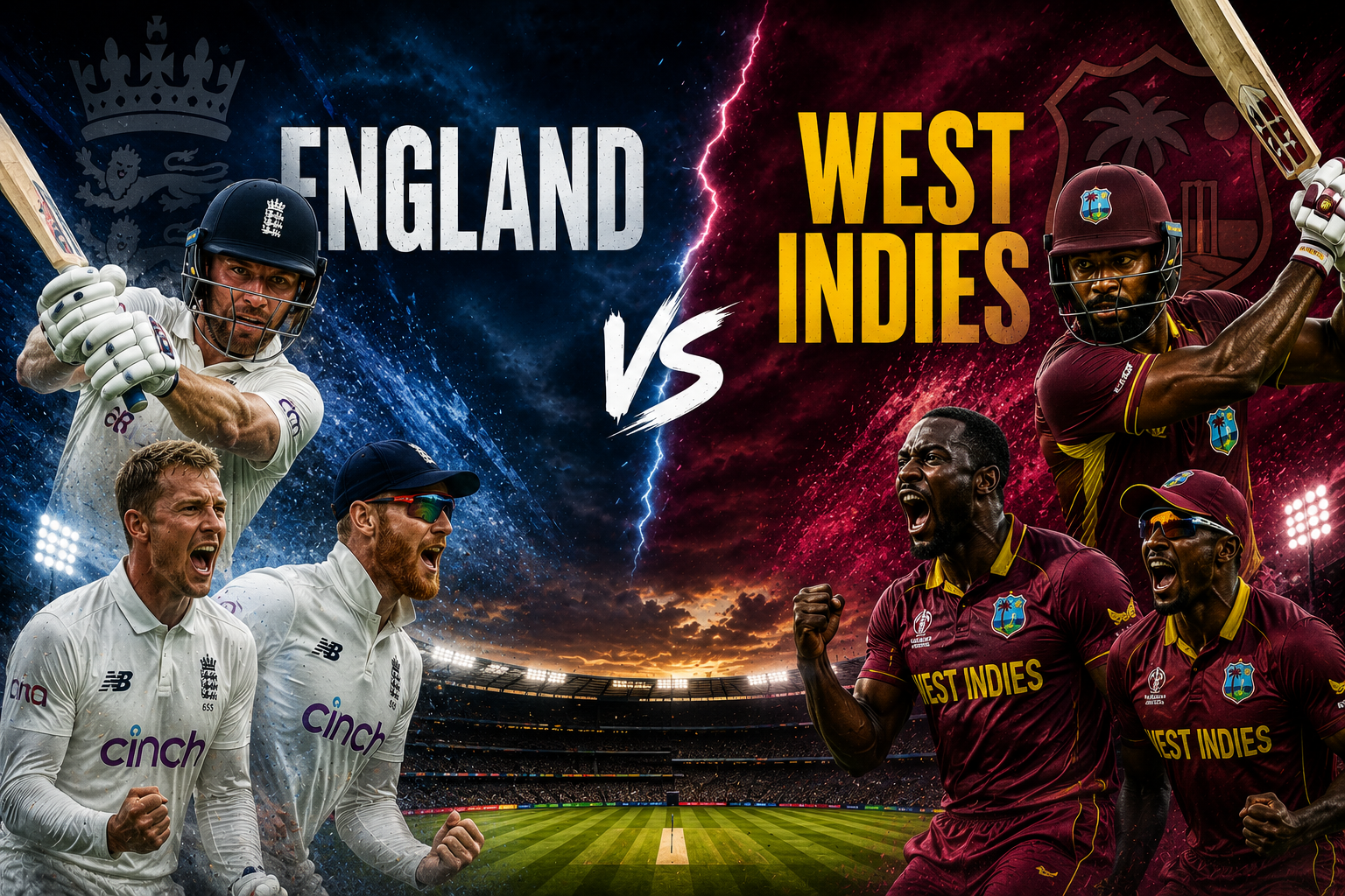 West Indies Cricket Team vs England Cricket Team Matches