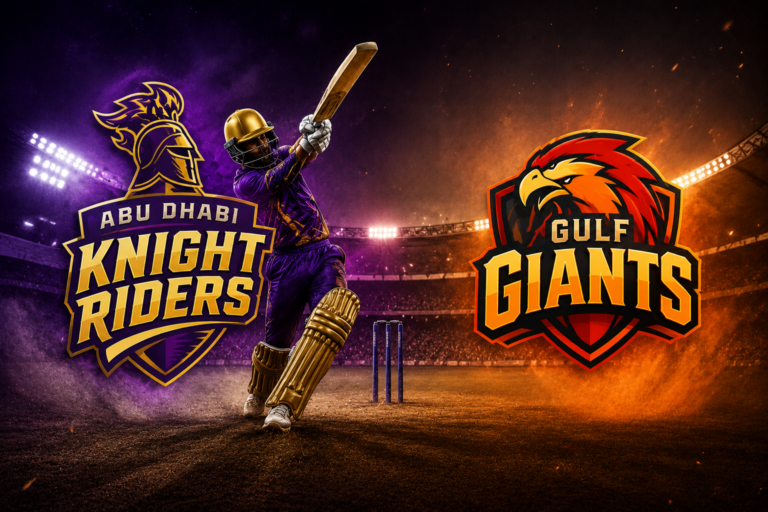 Abu Dhabi Knight Riders Vs Gulf Giants Match Scorecard