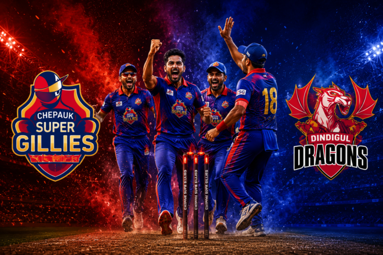 Chepauk Super Gillies Vs Dindigul Dragons Match Scorecard