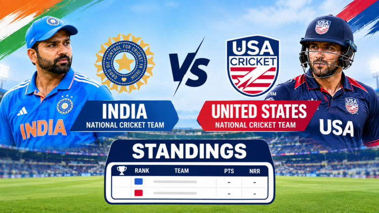 India National Cricket Team Vs United States National Cricket Team Standings